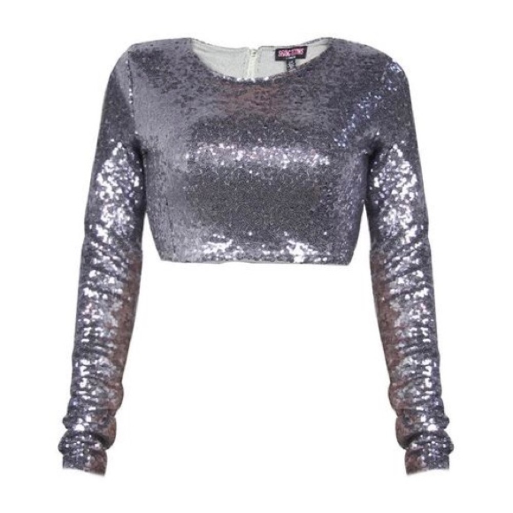 Sequin crop top